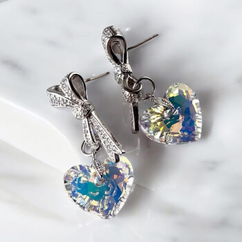 Jewelry Ribbon AB Heart ピアス&イヤリング