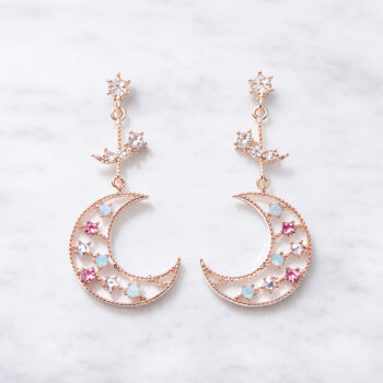 Simply Moon ジルコニアピアス/イヤリング