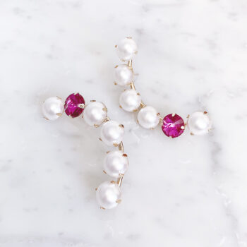 Flowing Pearl One Point ピアス