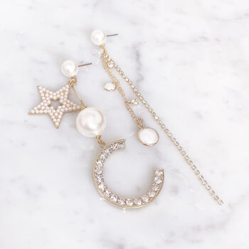 Twilight Moon ＆ Pearl Star ピアス/イヤリング