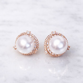 Pearl Bijou Zirconia ピアス