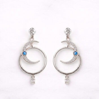 Blue Moon Stone イヤリング/Silver
