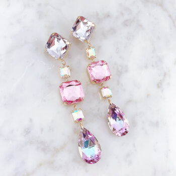 Dress Dazzling shine Aurora イヤリング/Pink Purple