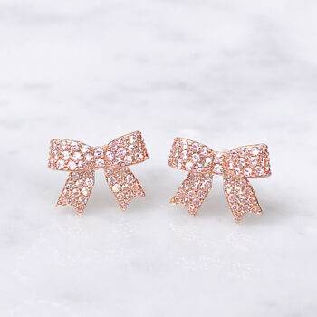 Pink Ribbon Zirconia Classic ピアス/イヤリング