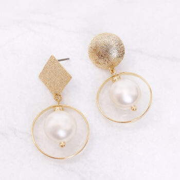 Styles Pearl Circle アシンメトリーピアス