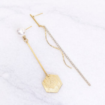 Luxury Hexagon Metal Stylishピアス