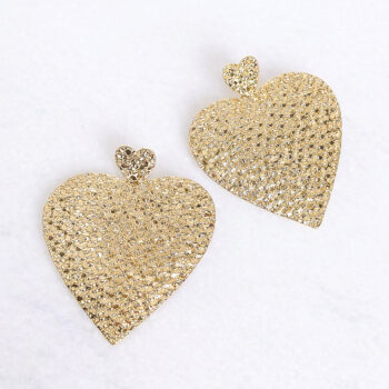 Esprit Glitter Double Heart ピアス