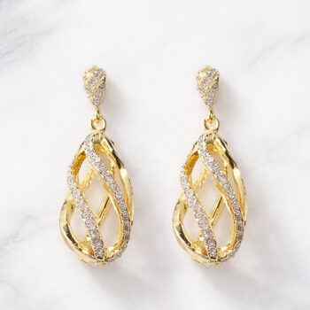 Styles Three-Dimensional Zirconia ピアス