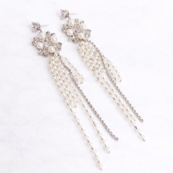 Luxury Flower Style Pearl ピアス/Silver