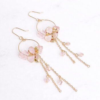 Fleur Chandelier ピアス&イヤリング/Pink