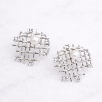 Minette Jagged Pearl ピアス&イヤリング/Silver