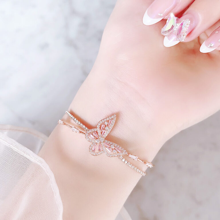Beautiful Cross Jewelry Butterfly ブレスレット/Pink