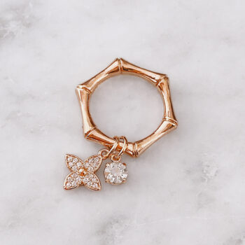 Sway Twinkle Flower リング(10号)/Pink Gold【ニッケルフリー】