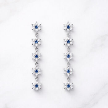 Brilliant Small flowers Long ピアス/Silver【ニッケルフリー】