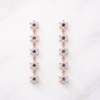 Brilliant Small flowers Long ピアス/Pink Gold【ニッケルフリー】