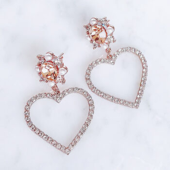 Bijou Fairytales Heart ピアス/Peach