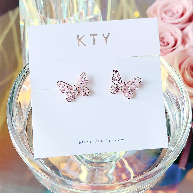 Brilliant Pink Butterfly ピアス/イヤリング