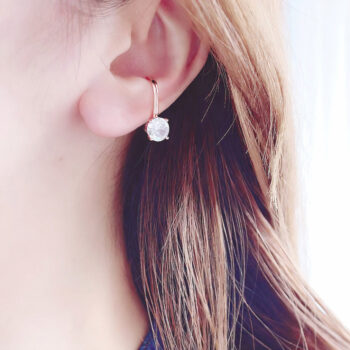 Glass Crystal Stone イヤーカフ/Pink Gold