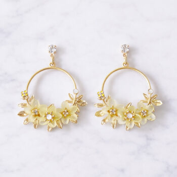 Dressy Yellow Flower イヤリング/Gold