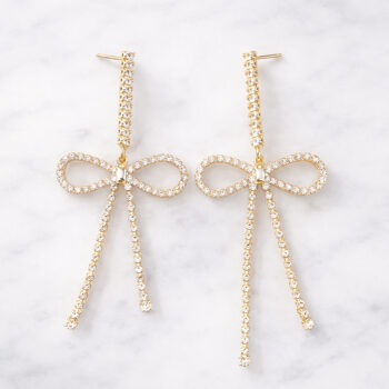 Classical Glitter Ribbon ピアス