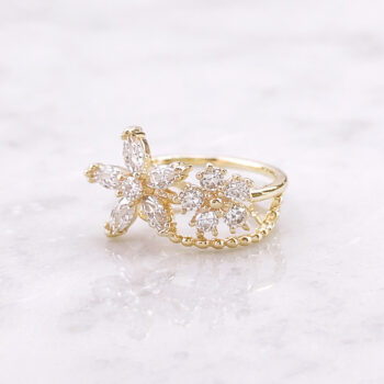 Brilliant Flower イヤーカフ/Gold