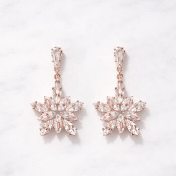 Jewel Zirconia Flower ピアス/Pink Gold【ニッケルフリー】