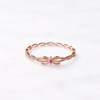 Sweet Mini Ribbon リング/Pink Gold［11号］