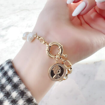 Queen Coin Pearl ブレスレット/Gold