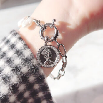 Queen Coin Pearl ブレスレット/Silver