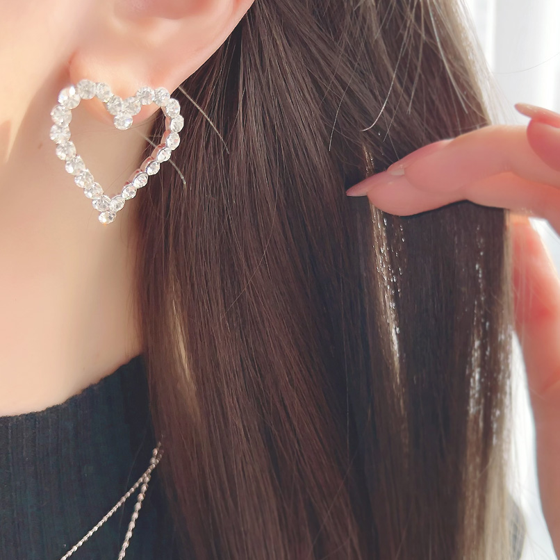 Princess Lovely heart ピアスイヤリング/Crystal KTY