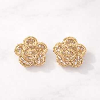 K18 Gorgeous Rose ピアス/YG【18金コーティング】