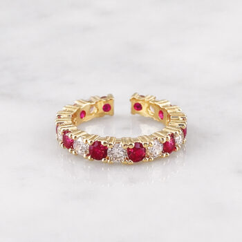 Elegance Ruby&Crystal リング/free size