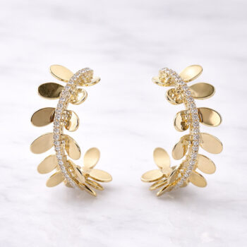 Metal Flower フープピアス【ニッケルフリー】