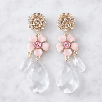 Mermaid Pink Flower ピアス&イヤリング