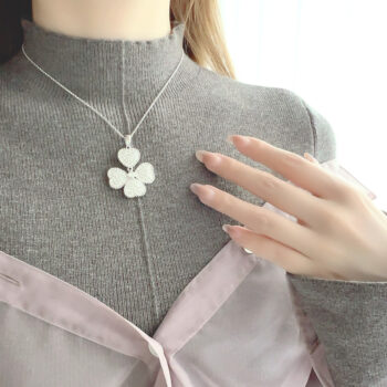K18 Gorgeous Heart Clover ネックレス