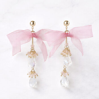 Princess Shine Ribbon Sweet ピアス&イヤリング/Pink