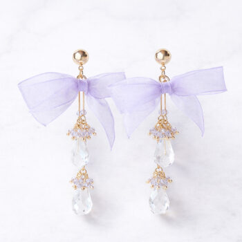 Princess Shine Ribbon Sweet ピアス&イヤリング/Purple