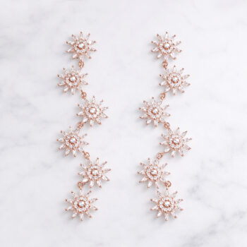 Crystal Jewelry Galaxy Flower ピアス/Pink Gold