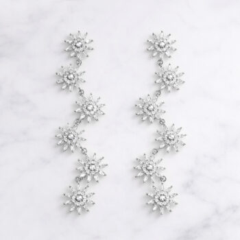 Crystal Jewelry Galaxy Flower ピアス/Silver