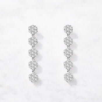 Jewel Zirconia 5Flower ピアス&イヤリング /Silver【ニッケルフリー】