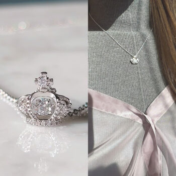 Jewel Zirconia Tiara ネックレス【ロジウムコーティング】
