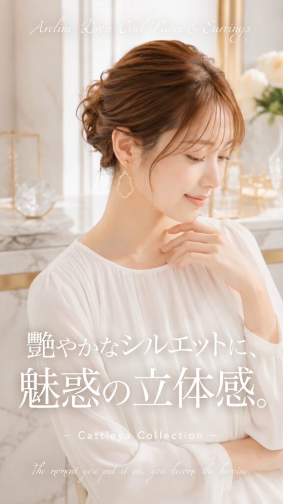 Aveline Drop Oval ピアス&イヤリング