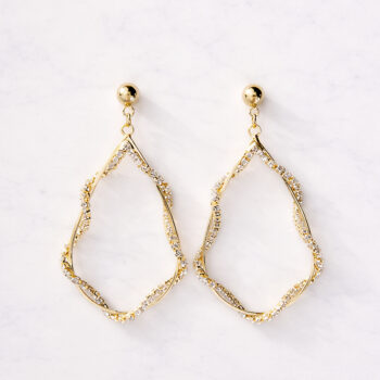 brilliant Oval Stone ピアス