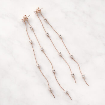 Pretty Long Zirconia ピアス/PG