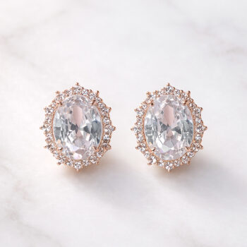 Jewelry Oval Zirconia Short ピアス/PG