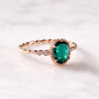 Simply Color-Style Jewel Stone リング/Emerald Green【10号】
