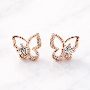 Cool Zirconia Butterfly ピアス/イヤリング【ニッケルフリー】