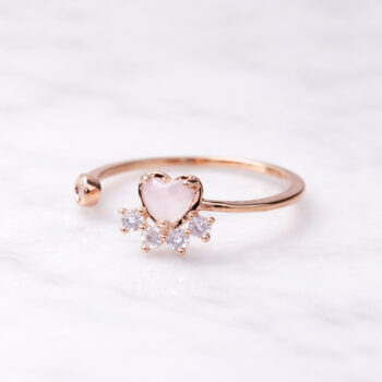 Lovely Pink Heart リング/PG［free size］
