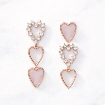 Shell Asymmetry 3Heart ピアス