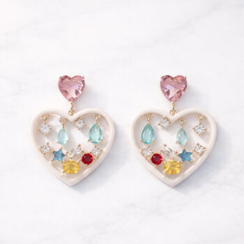 Happy Various Heart ピアス【ニッケルフリー】